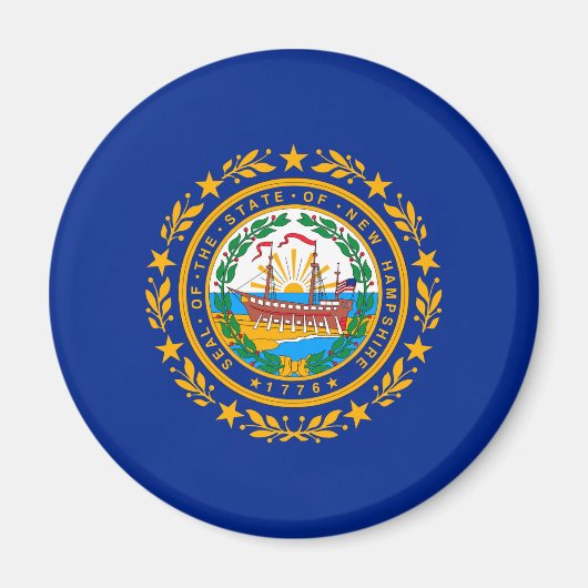 New Hampshire State Flag Design Magneet (Voorkant)