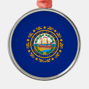 New Hampshire State Flag Design Metalen Ornament