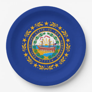 New Hampshire State Flag Design Papieren Bordje