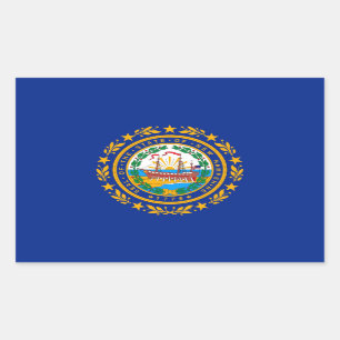 New Hampshire State Flag Design Rechthoekige Sticker
