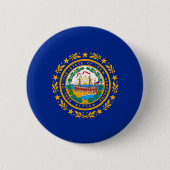 New Hampshire State Flag Design Ronde Button 5,7 Cm (Voorkant)