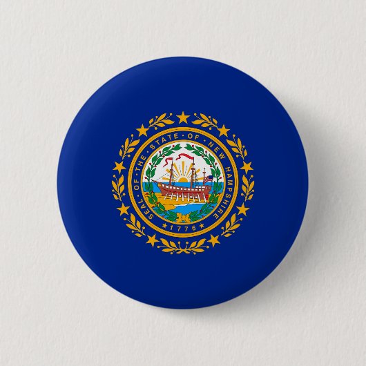 New Hampshire State Flag Design Ronde Button 5,7 Cm (Voorkant)
