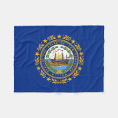 New Hampshire State Flag Fleece Deken (Voorkant (Horizontaal))