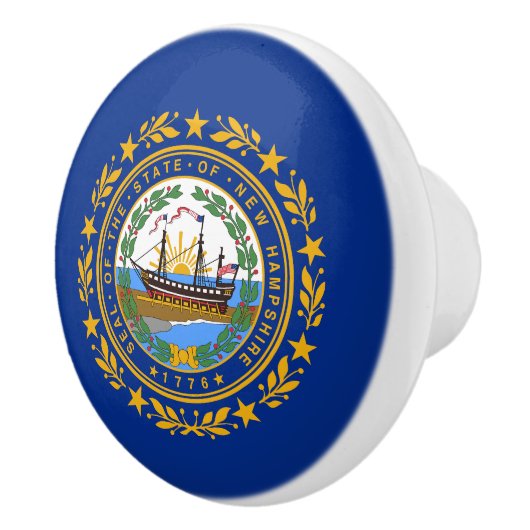 New Hampshire State Flag Keramische Knop (Rechts)