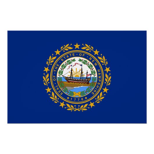 New Hampshire State Flag Perfect Poster (Voorkant)