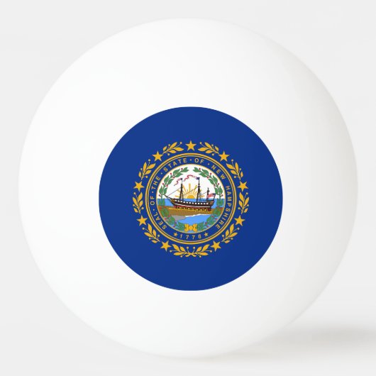 New Hampshire State Flag Pingpongballen (Voorkant)