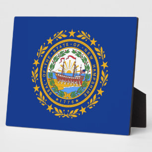 New Hampshire State Flag Plaque Fotoplaat