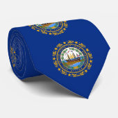 New Hampshire State Flag Stropdas (Opgerold)