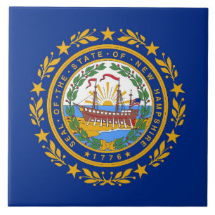 New Hampshire State Flag Tile Tegeltje