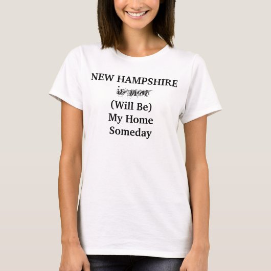 New Hampshire State Home New England Gezegde T-shirt (Voorkant)