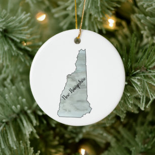 New Hampshire State Illustratie Schilderij Keramisch Ornament