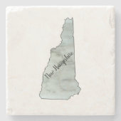 New Hampshire State Illustratie Schilderij Stenen Onderzetter (Voorkant)