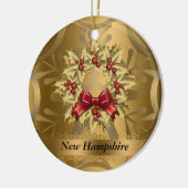 New Hampshire State Kerstversiering Keramisch Ornament (Links)