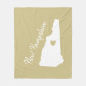 New Hampshire State map love home Fleece Deken (Voorkant)