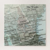 New Hampshire State Map Puzzle |Granite State Gift (Vertical)