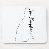 New Hampshire State Outline w/ Script NH Muismat (Voorkant)