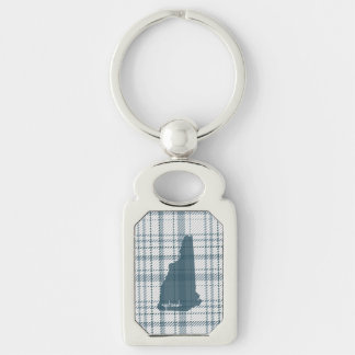 New Hampshire State Plaid Keychain