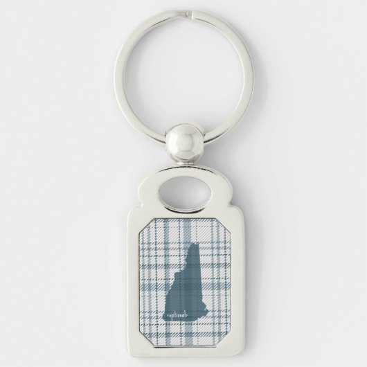 New Hampshire State Plaid Keychain (Voorkant)