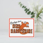 New Hampshire State Symbol Red Spotted Newt Orange Briefkaart (Staand voorkant)