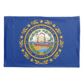 New Hampshire State Vlag Print Patriot Kussensloop (Achterkant)