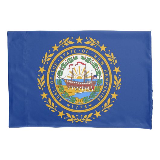 New Hampshire State Vlag Print Patriot Kussensloop (Voorkant)