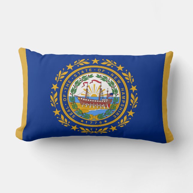 New Hampshire State Vlag Print Patriottisch Kussen (Voorkant)
