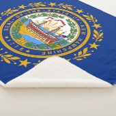 New Hampshire State Vlag Print Patriottisch Sherpa Deken (3/4)