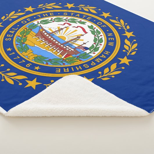 New Hampshire State Vlag Print Patriottisch Sherpa Deken (3/4)