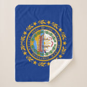 New Hampshire State Vlag Print Patriottisch Sherpa Deken (Voorkant)