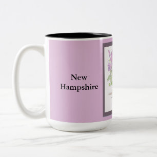 NEW HAMPSHIRE State vogel en bloem Tweekleurige Koffiemok
