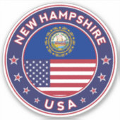 New Hampshire Sticker (Voorkant)