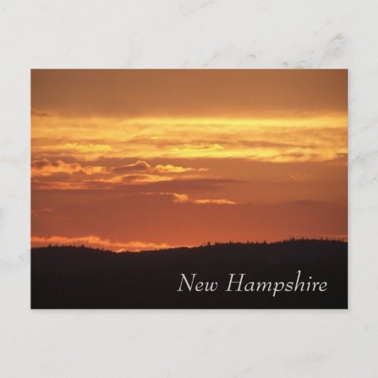 New Hampshire Sunset Briefkaart (Voorkant)