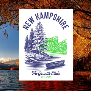 New Hampshire The Granite State Est. 1788 Merenzij Briefkaart