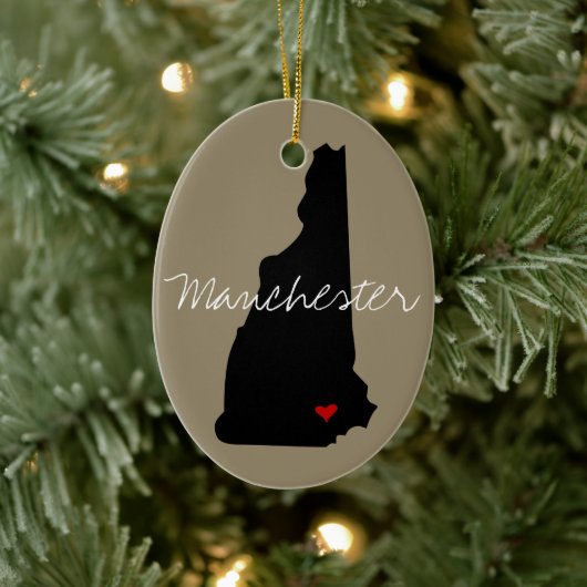 New Hampshire Town Keramisch Ornament (Boom)