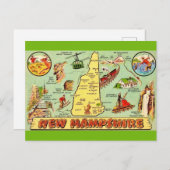 New Hampshire Vintage Kaart (Voorkant / Achterkant)