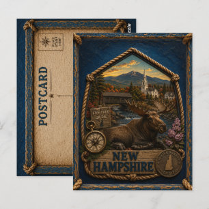 New Hampshire Vintage Reis Briefkaart