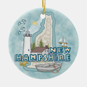 New Hampshire vuurtoren Keramisch Ornament