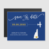 New Hampshire Wedding Save the Date Kaart, Map