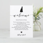 New Hampshire Wedding Welcome Letter & Itinerary Programma (Staand voorkant)