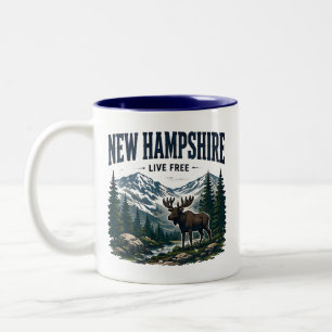 New Hampshire White Mountains Avontuur Tweekleurige Koffiemok