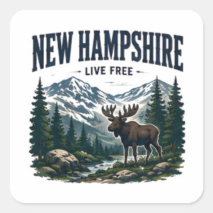 New Hampshire White Mountains Avontuur Vierkante Sticker
