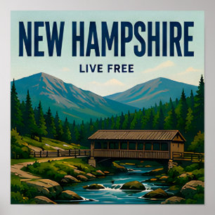 New Hampshire White Mountains New England Reizen Poster
