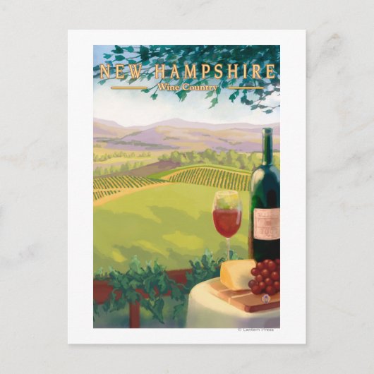 New Hampshire Wine Country Scene Briefkaart (Voorkant)