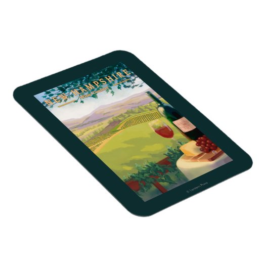 New Hampshire Wine Country Scene Magneet (Rechterzijde)