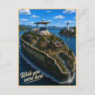 New Hampshire Wish You Were Here State Serie Briefkaart