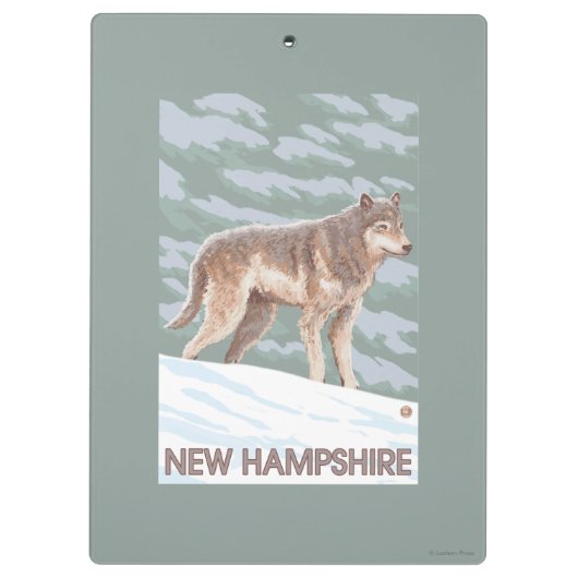New Hampshire Wolf Scene Klembord (Achterkant)