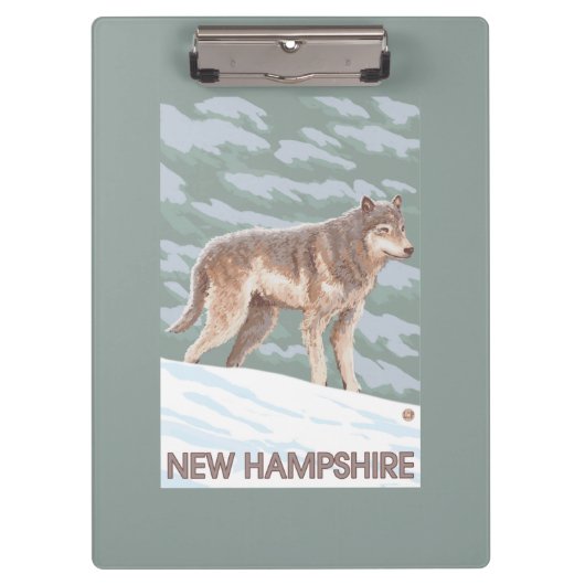 New Hampshire Wolf Scene Klembord (Voorkant)