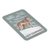 New Hampshire Wolf Scene Magneet (Rechterzijde)