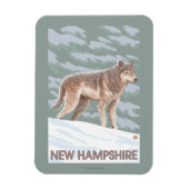 New Hampshire Wolf Scene Magneet (Verticaal)