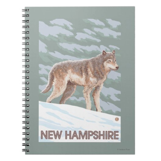 New Hampshire Wolf Scene Notitieboek (Voorkant)
